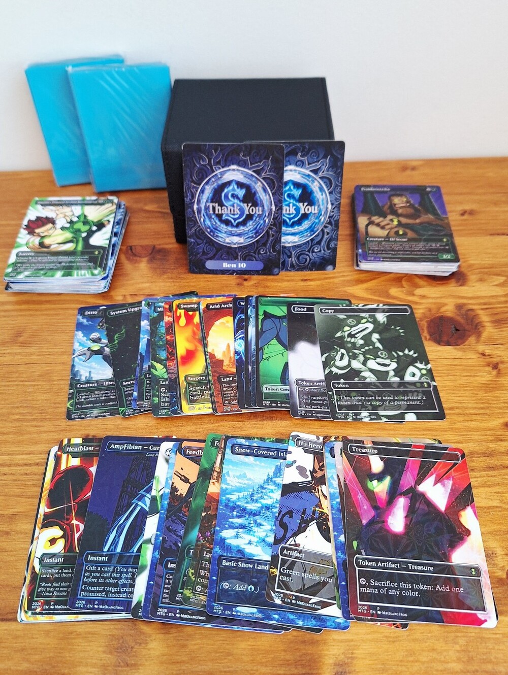 Ben 10 Custom MTG Commander Proxy Deck 108 Cards + Sleeves & Deck Box